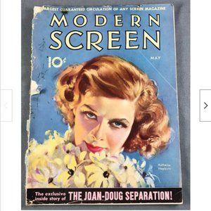 May 1933 Modern Screen Magazine Hollywood Movies Hepburn Crawford Fairbanks